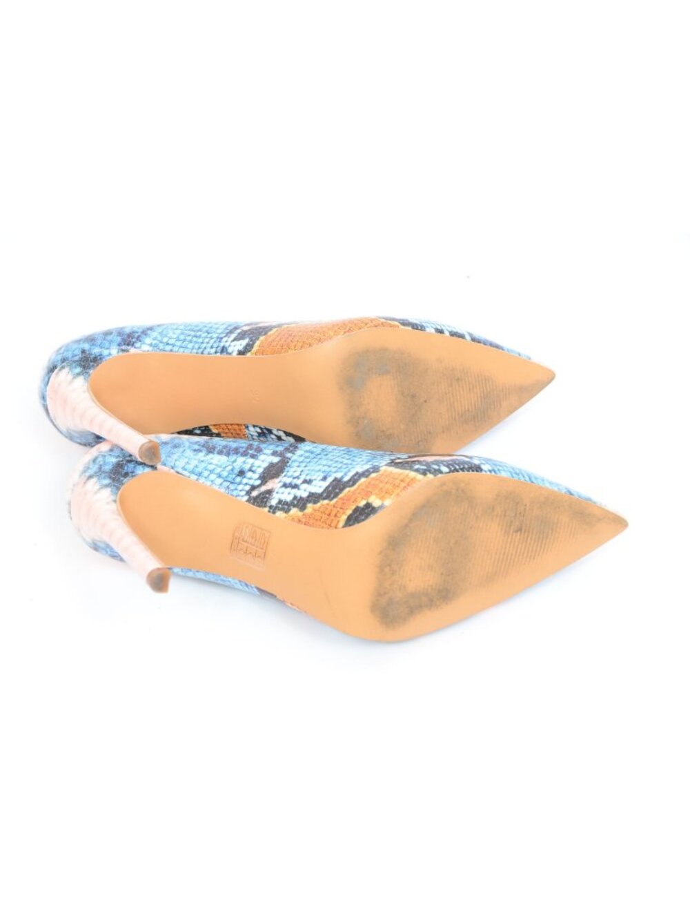 Women's Colorful Snake Print Size 8.5 Classic Pointy Toe Stiletto Heels Pumps - Picture 8 of 8